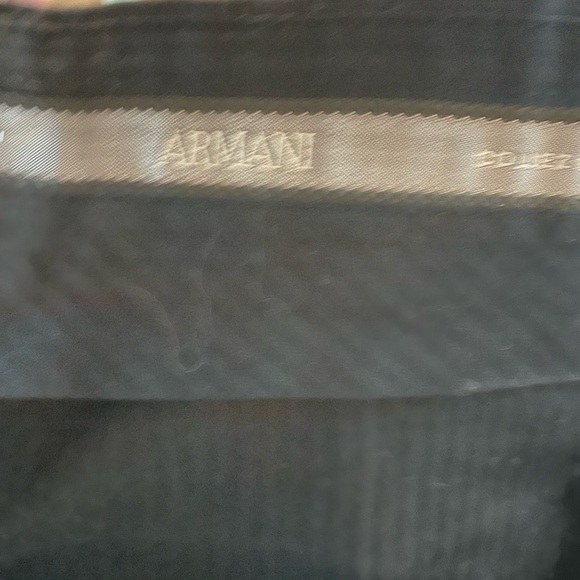 Armani Men's Black Pinstriped Dress Pants - Picture 4 of 7